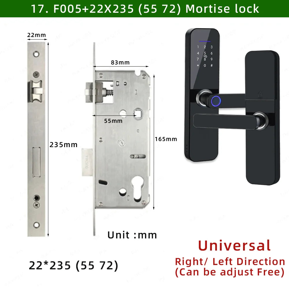 Waterproof Tuya Smart Door Lock with Fingerprint