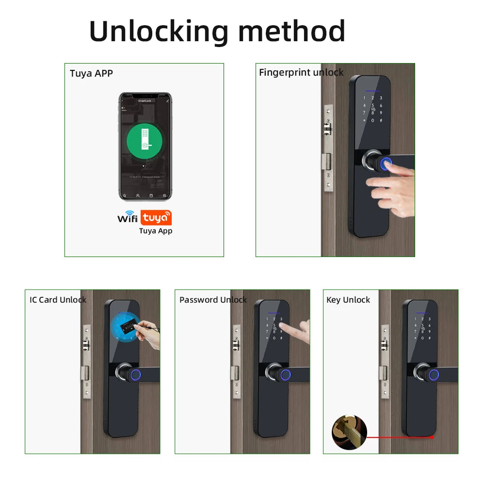 Waterproof Tuya Smart Door Lock with Fingerprint