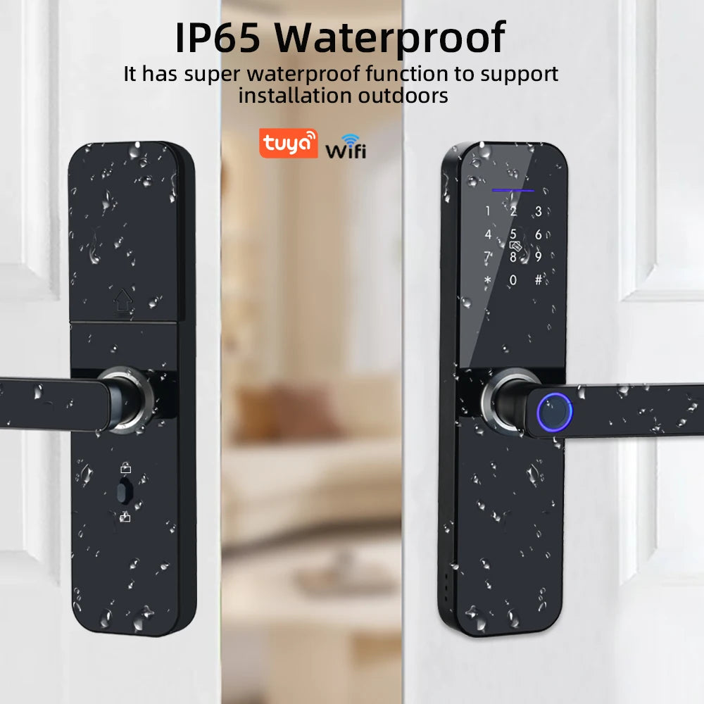 Waterproof Tuya Smart Door Lock with Fingerprint