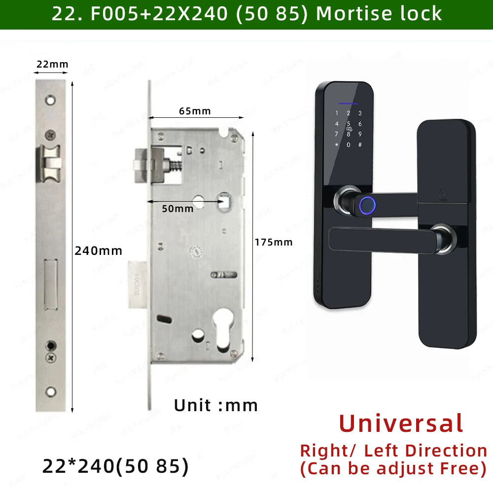 Waterproof Tuya Smart Door Lock with Fingerprint