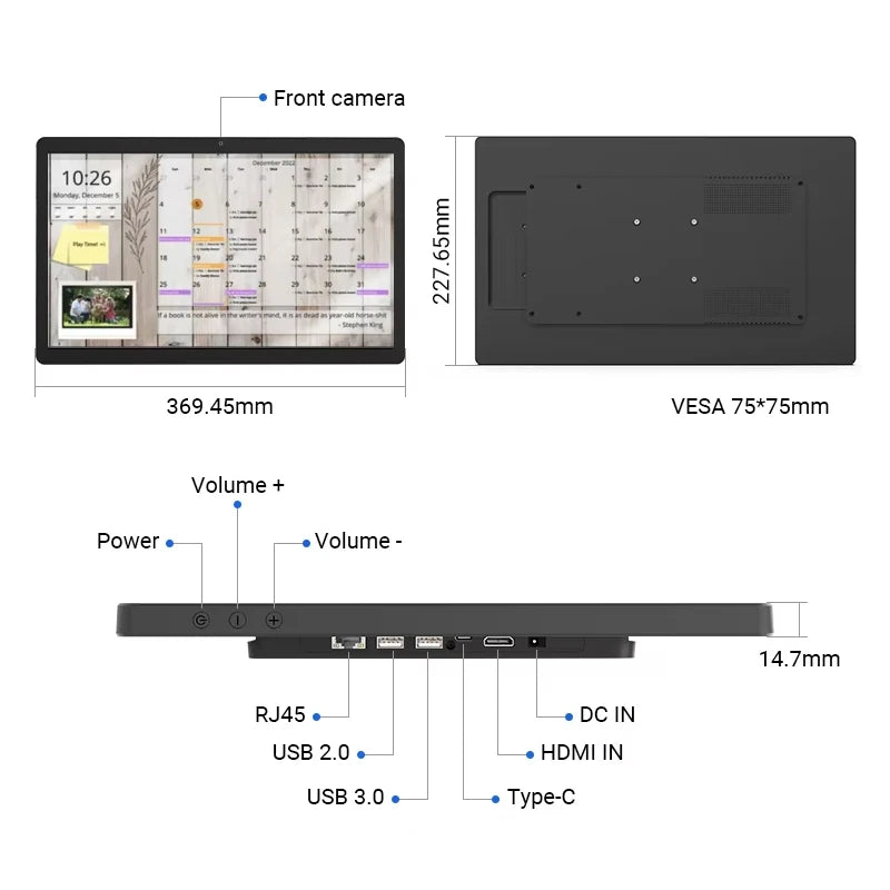 15.6" Android 14 Tablet for Smart Home Control