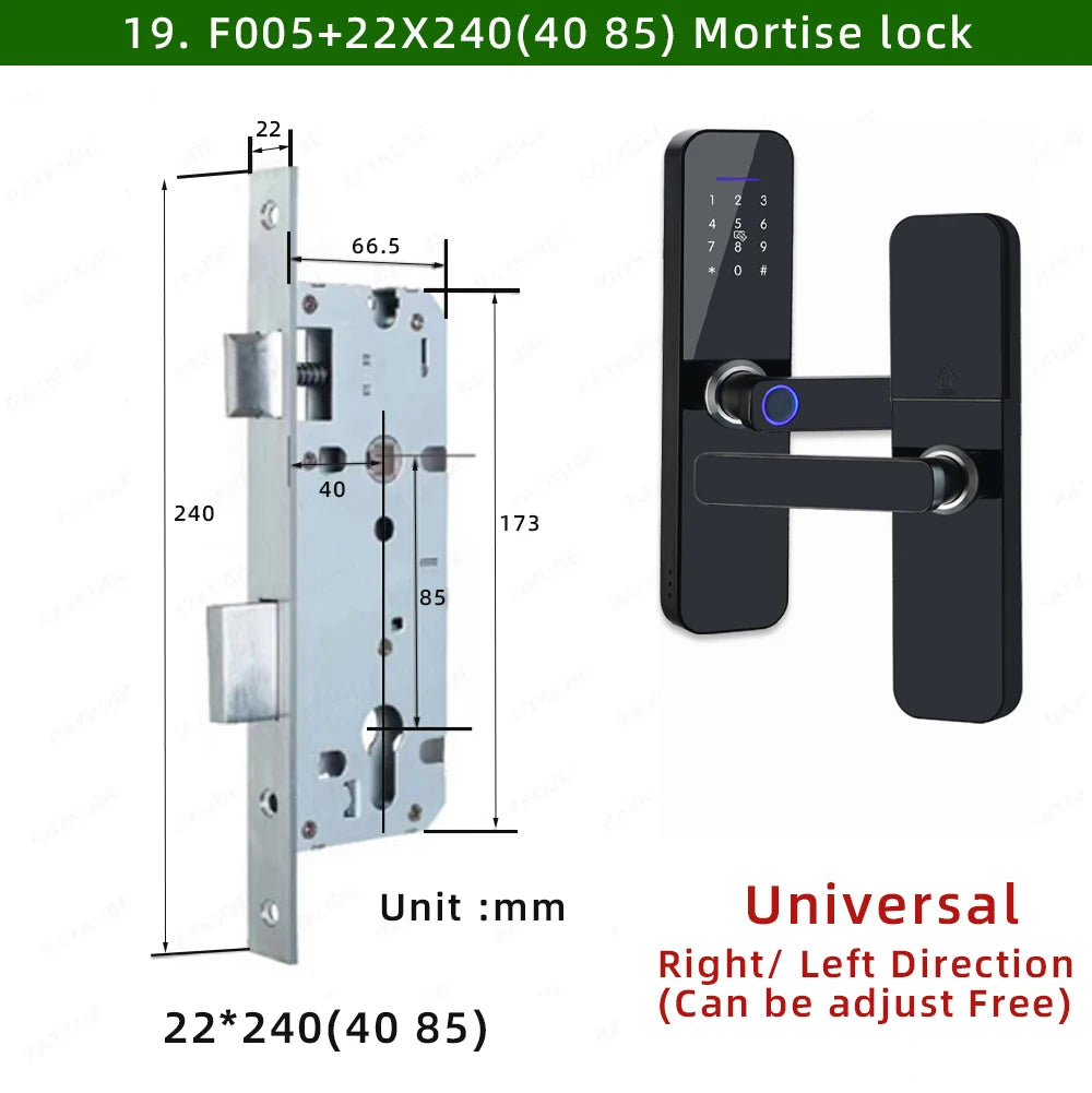 Waterproof Tuya Smart Door Lock with Fingerprint