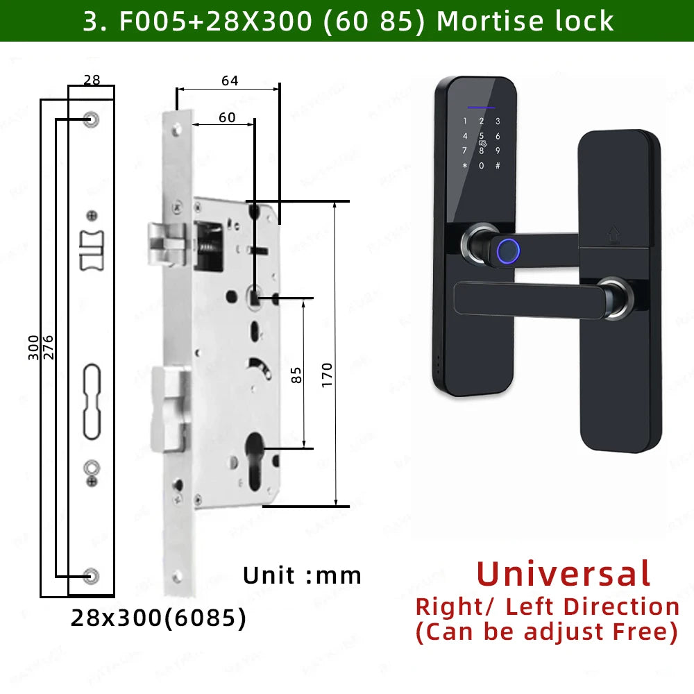 Waterproof Tuya Smart Door Lock with Fingerprint