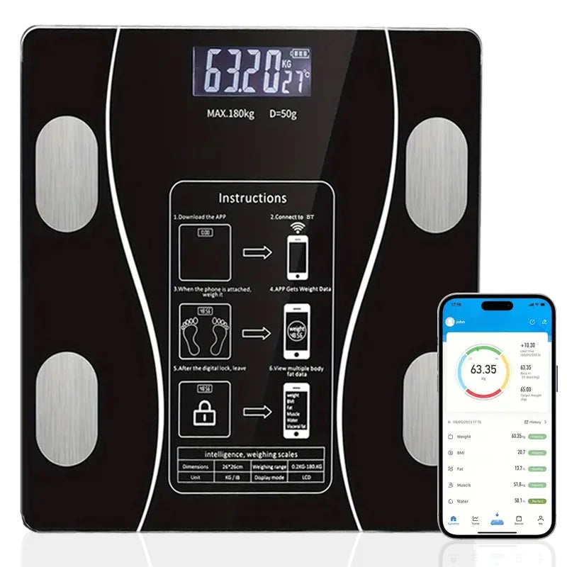 Smart LED Body Fat Scale Analyzer