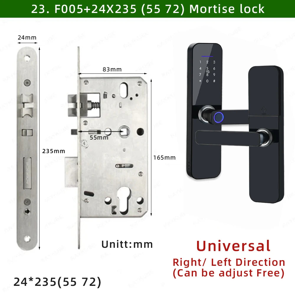 Waterproof Tuya Smart Door Lock with Fingerprint