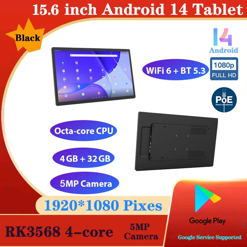 15.6" Android 14 Tablet for Smart Home Control