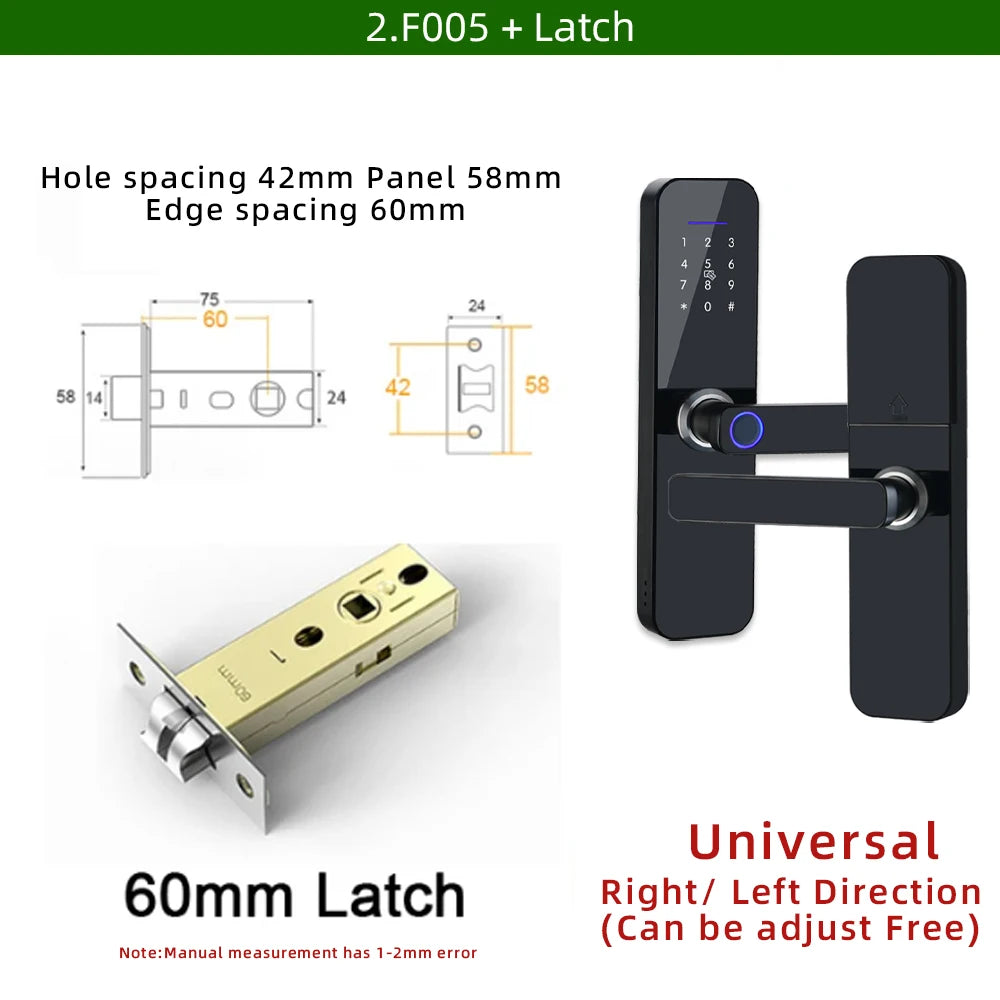 Waterproof Tuya Smart Door Lock with Fingerprint