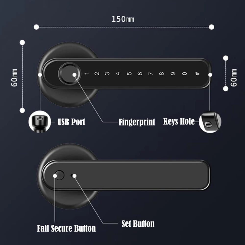 Fingerprint Smart Door Lock with Bluetooth