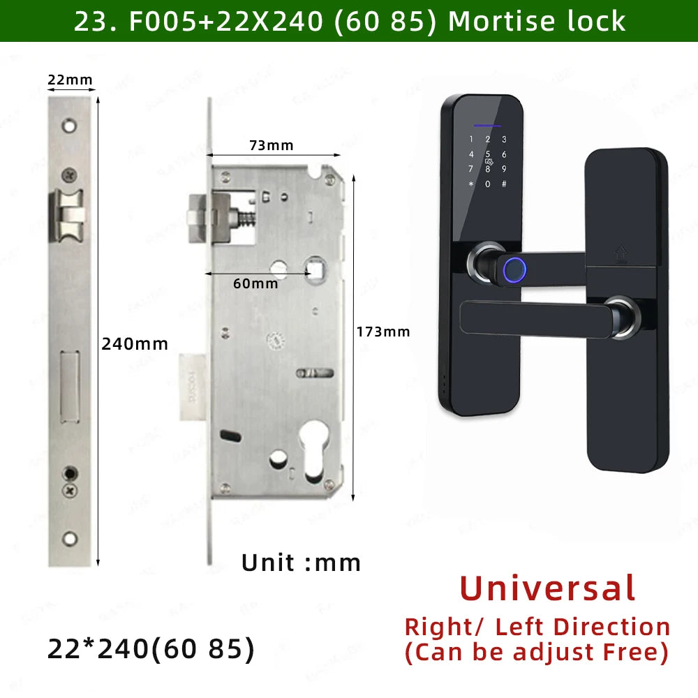 Waterproof Tuya Smart Door Lock with Fingerprint