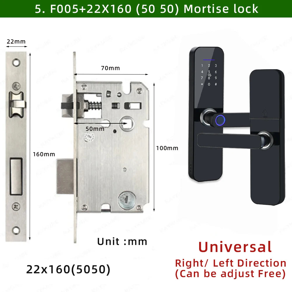 Waterproof Tuya Smart Door Lock with Fingerprint