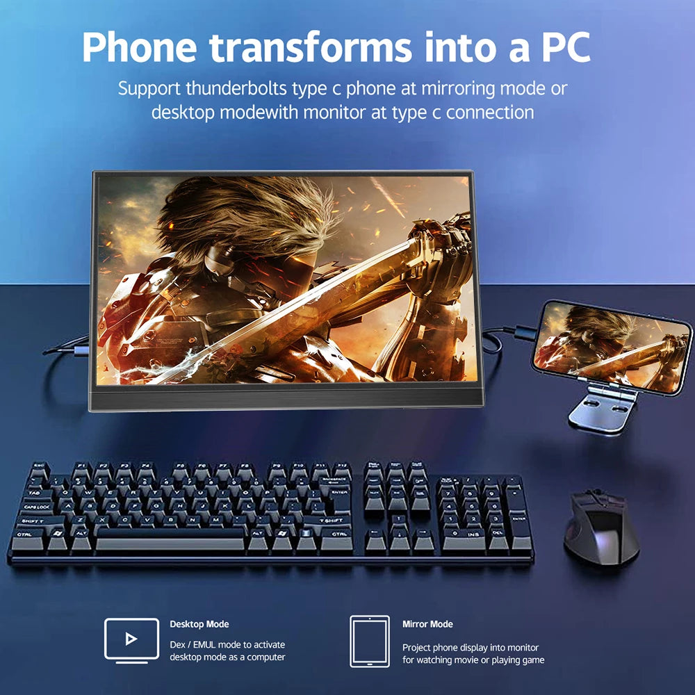 Touchscreen Portable Monitor for Laptop Travel