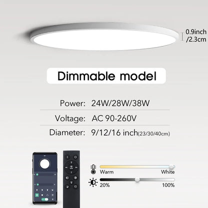Smart LED Ceiling Lamp with Remote Control