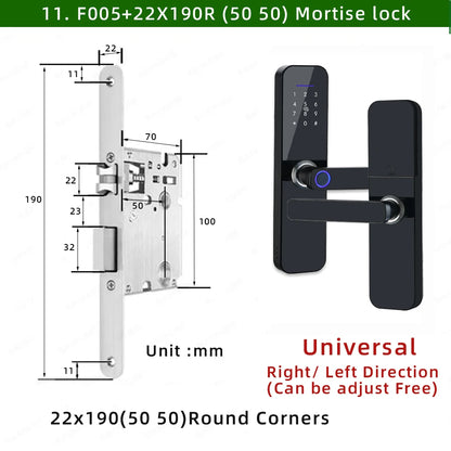 Waterproof Tuya Smart Door Lock with Fingerprint