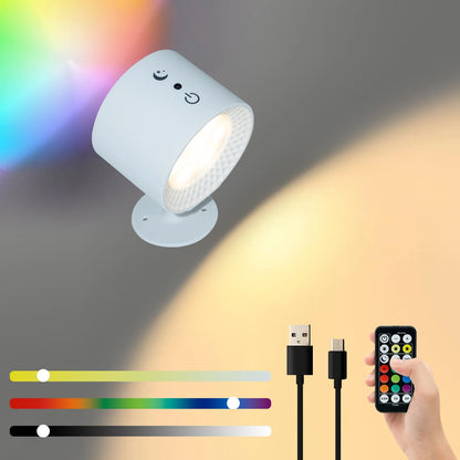 Rechargeable RGB Wall Sconce with Remote