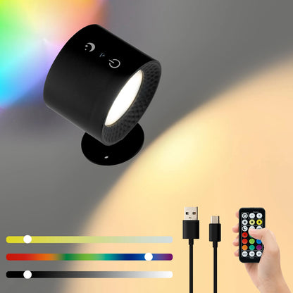 Rechargeable RGB Wall Sconce with Remote