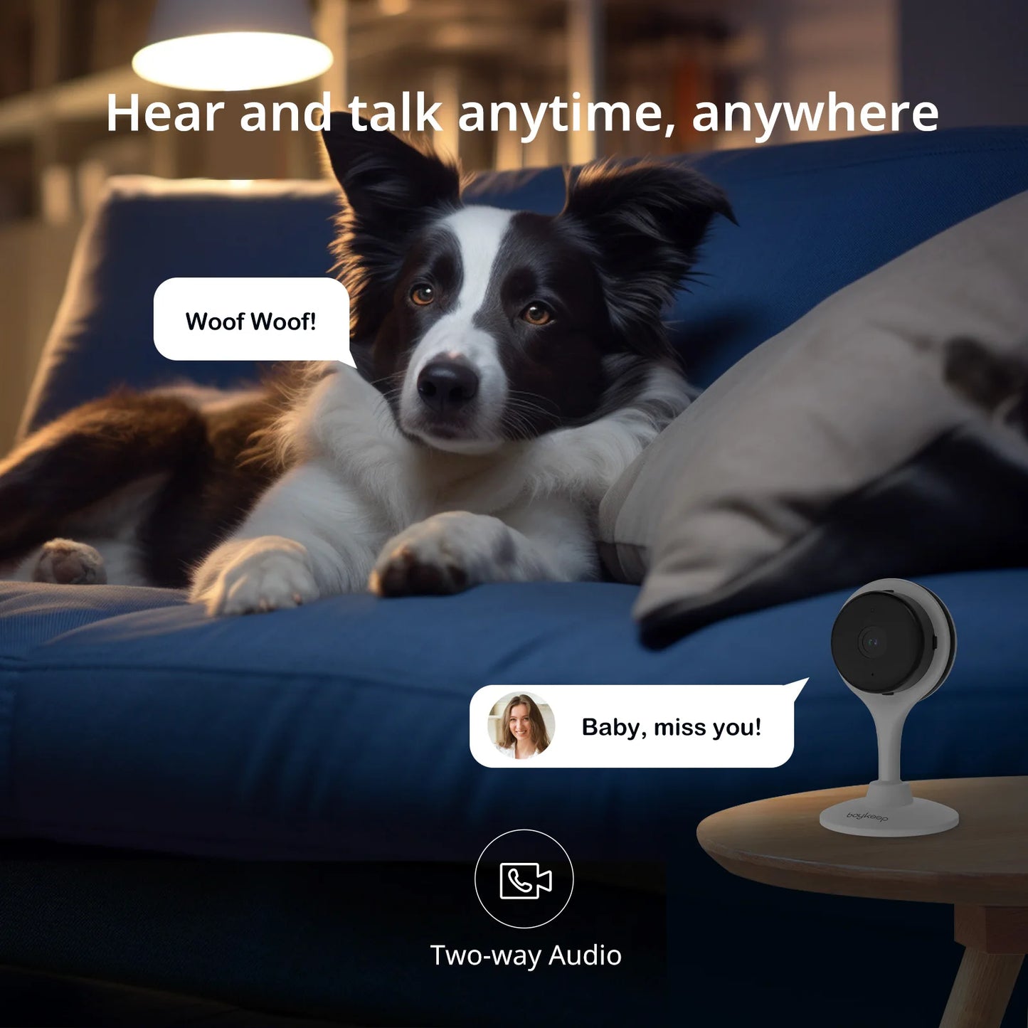 BoyKeep 3MP WiFi Indoor Security Camera