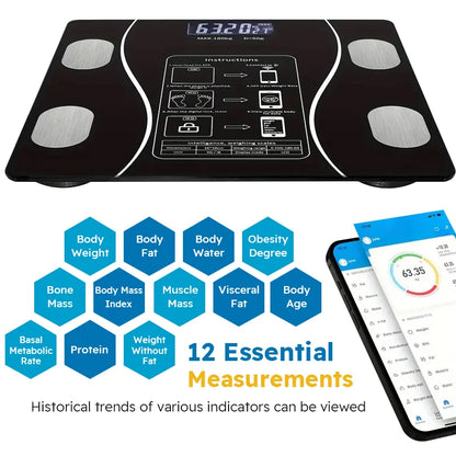 Smart LED Body Fat Scale Analyzer