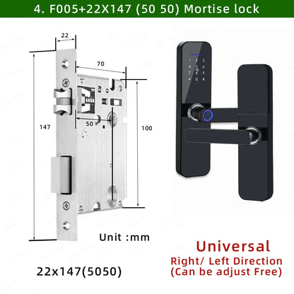 Waterproof Tuya Smart Door Lock with Fingerprint